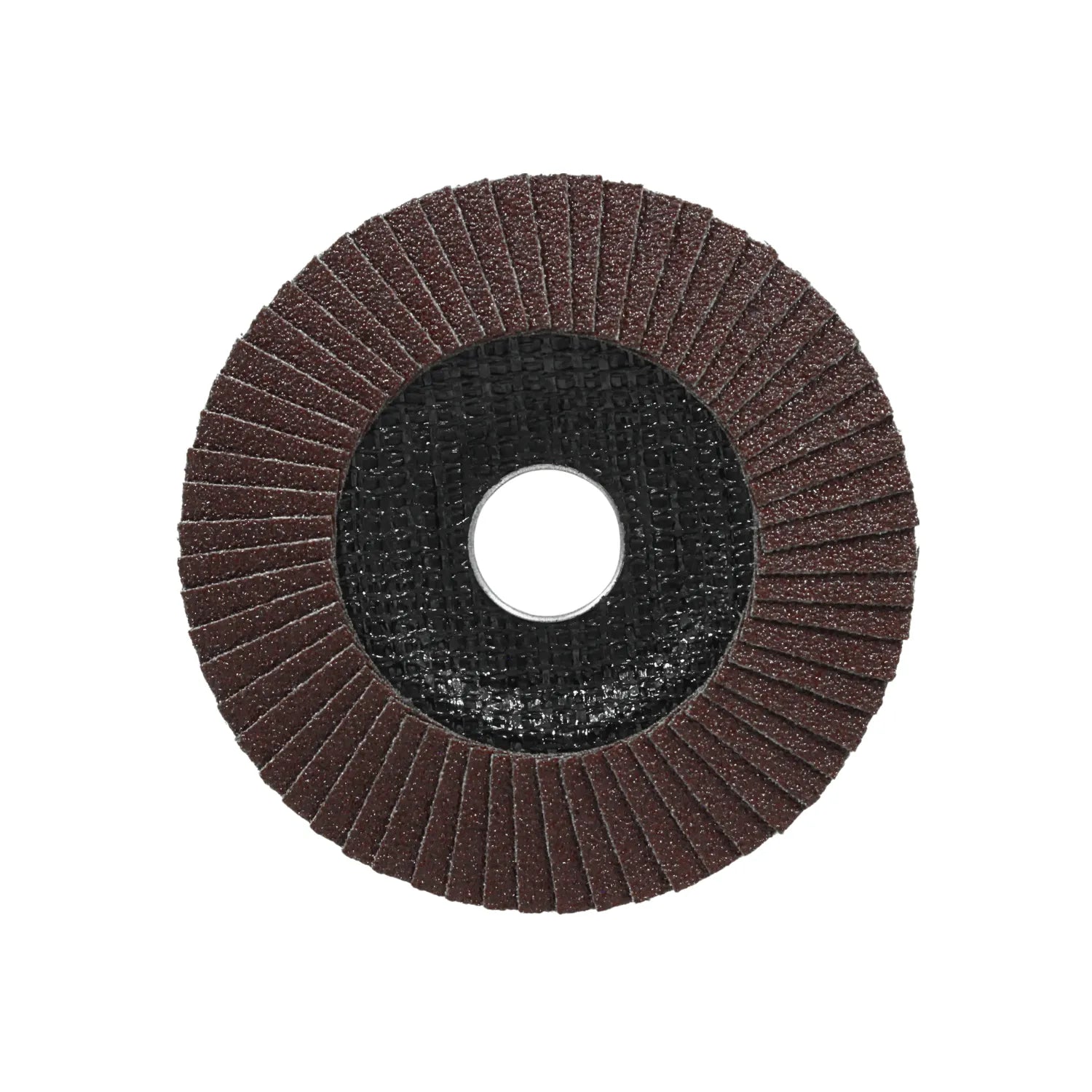 Disco de láminas abrasivas marrón para amoladora angular ideal para desbaste y lijado de metal y madera.