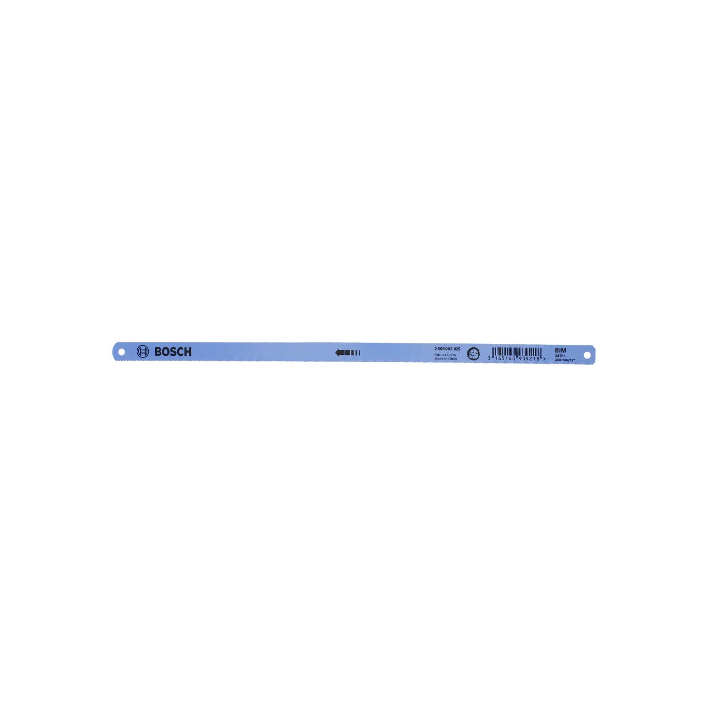 Hoja de segueta Bosch BIM bimetálica azul de 300mm y 24 TPI para corte de metales y acero inoxidable