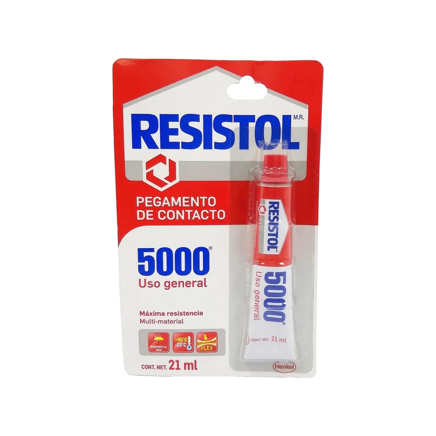 Adhesivo de contacto Resistol 5000 de uso general, multi-material, flexible, 21 ml, para alta resistencia