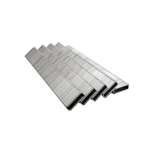 Tiras de grapas metálicas brillantes para engrapadora neumática, material de ferretería.