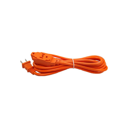 Extensión eléctrica naranja de uso rudo para trabajos pesados, con 3 metros de longitud.