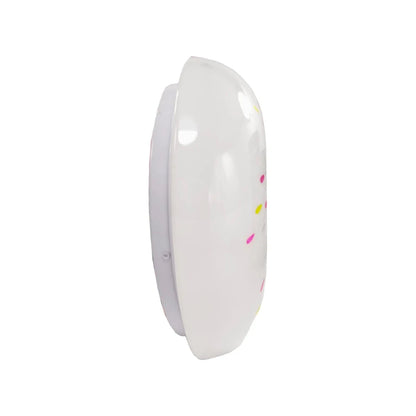 Plafón LED redondo blanco 18W de sobreponer con diseño de confeti