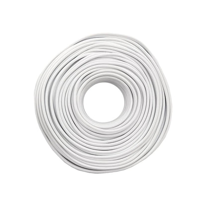 Rollo de cable eléctrico conductor calibre 10 blanco de 100 metros, ideal para instalaciones y conexiones