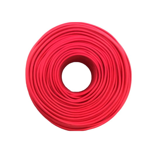 Cable eléctrico unifilar rojo en rollo, ideal para proyectos eléctricos