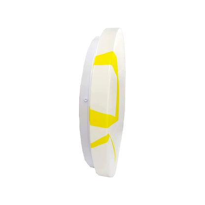 Lámpara plafón LED 18W redonda blanca con patrones amarillos para sobreponer