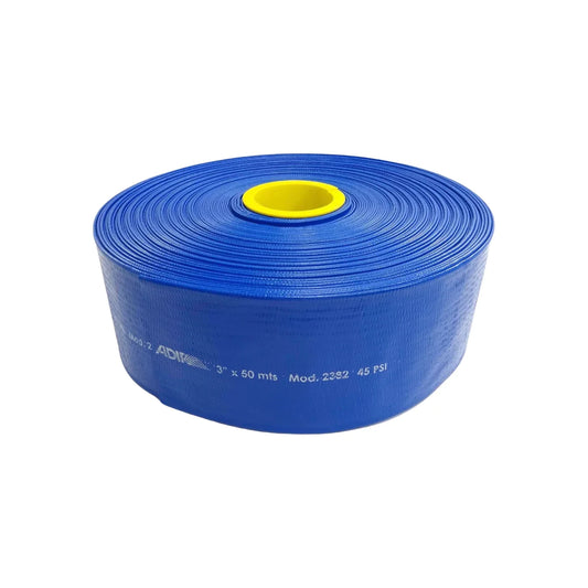 Medida: 3",Longitud: 50 metros.,Fabricada PVC para bombeo e irrigación.