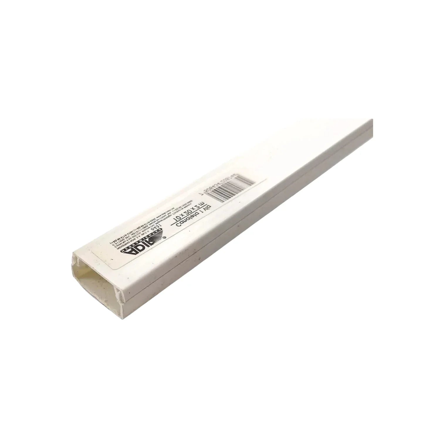Fabricada en PVC,Canaleta antiflama.,Canaleta de 10x20x2,Canaleta de 1 vía.