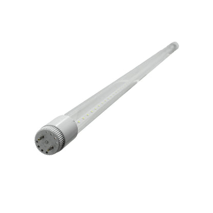 Lámpara de tubo LED 21W de cristal transparente 120cm. Iluminación duradera para taller o almacén.