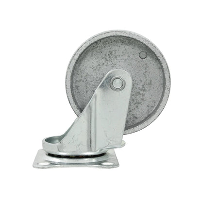 Rodaja giratoria 2 pulgadas de acero galvanizado, rueda de hierro fundido para cargas pesadas.