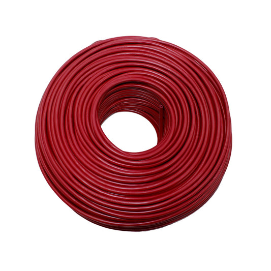 Rollo de cable eléctrico rojo calibre 8 AWG para instalaciones eléctricas residenciales y comerciales