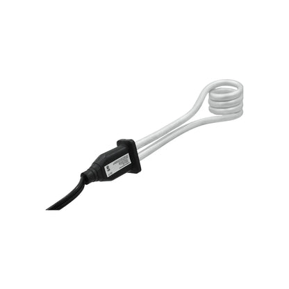 Calentador de agua de inmersión eléctrico portátil con resistencia en espiral y mango negro de seguridad