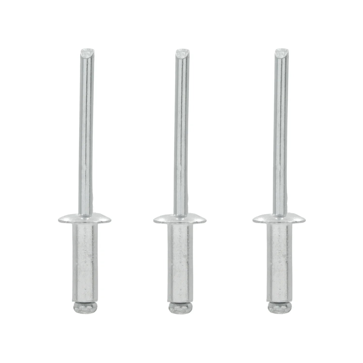 Fabricados de acero inoxidable y aluminio.,Remache de 1/2" (13 mm).,Diámetro: 3/16,Diámetro de tapa: 3/8",Agarre de 1/2",Contenido: 50 piezas.
