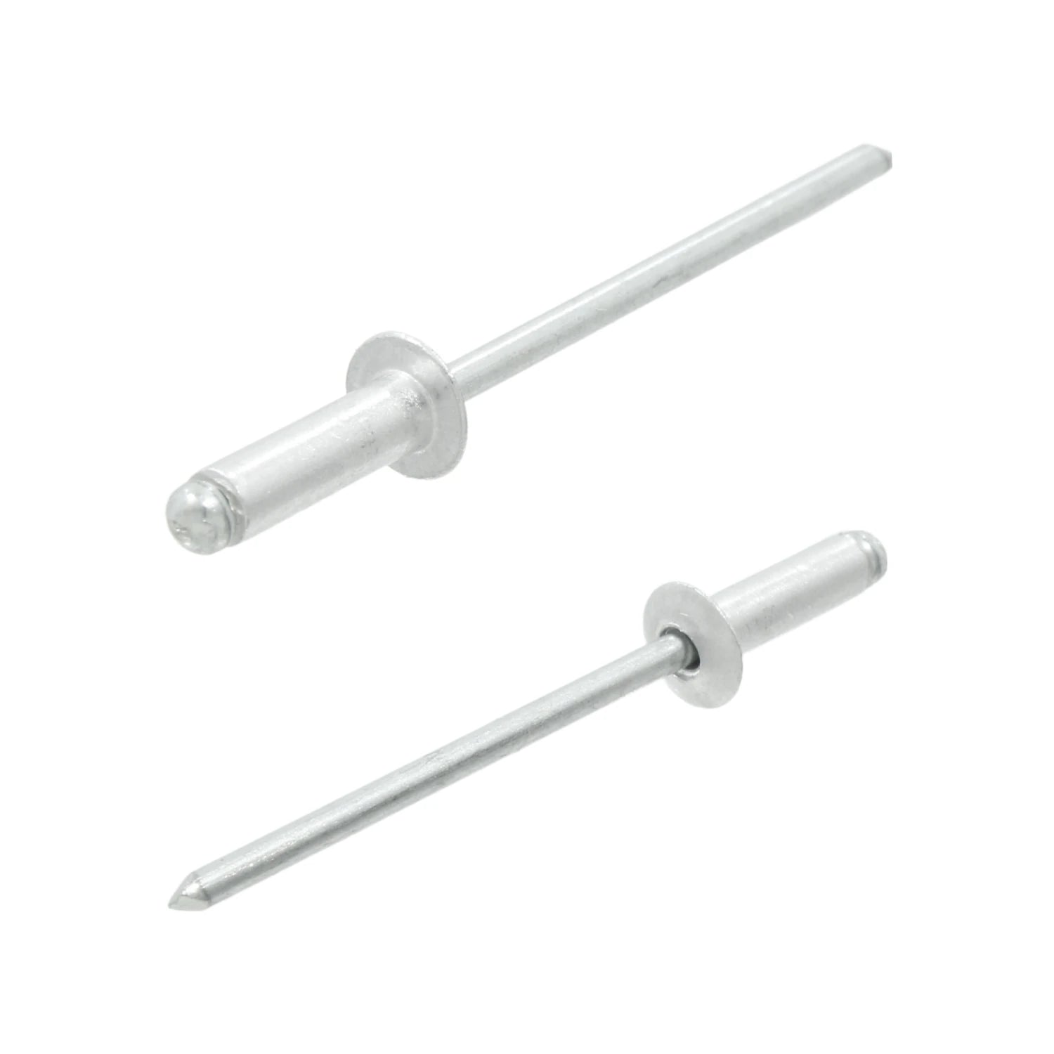 Remache ciego de aluminio plateado, diámetro 5/32 pulgadas