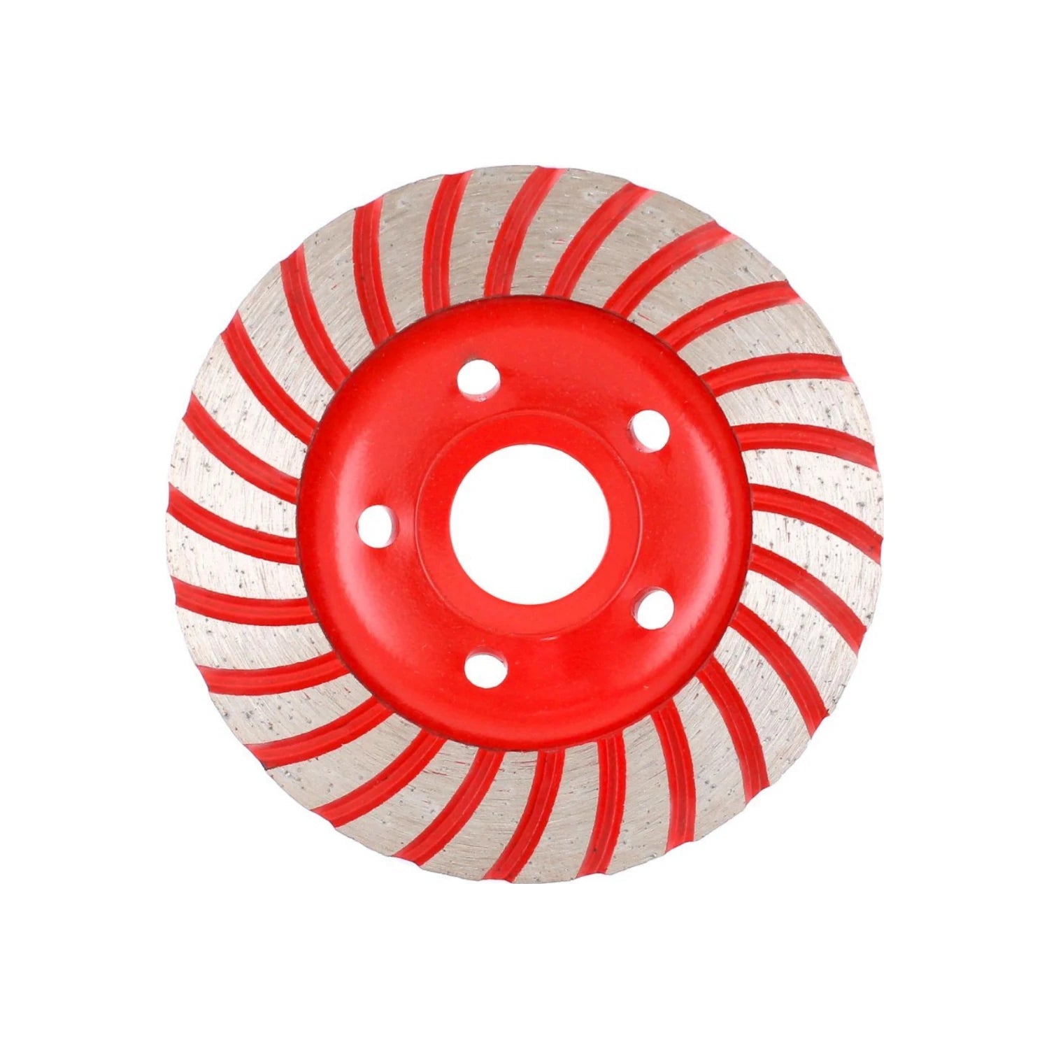 Copa diamante turbo roja 4" para desbaste rápido de concreto, granito y mampostería