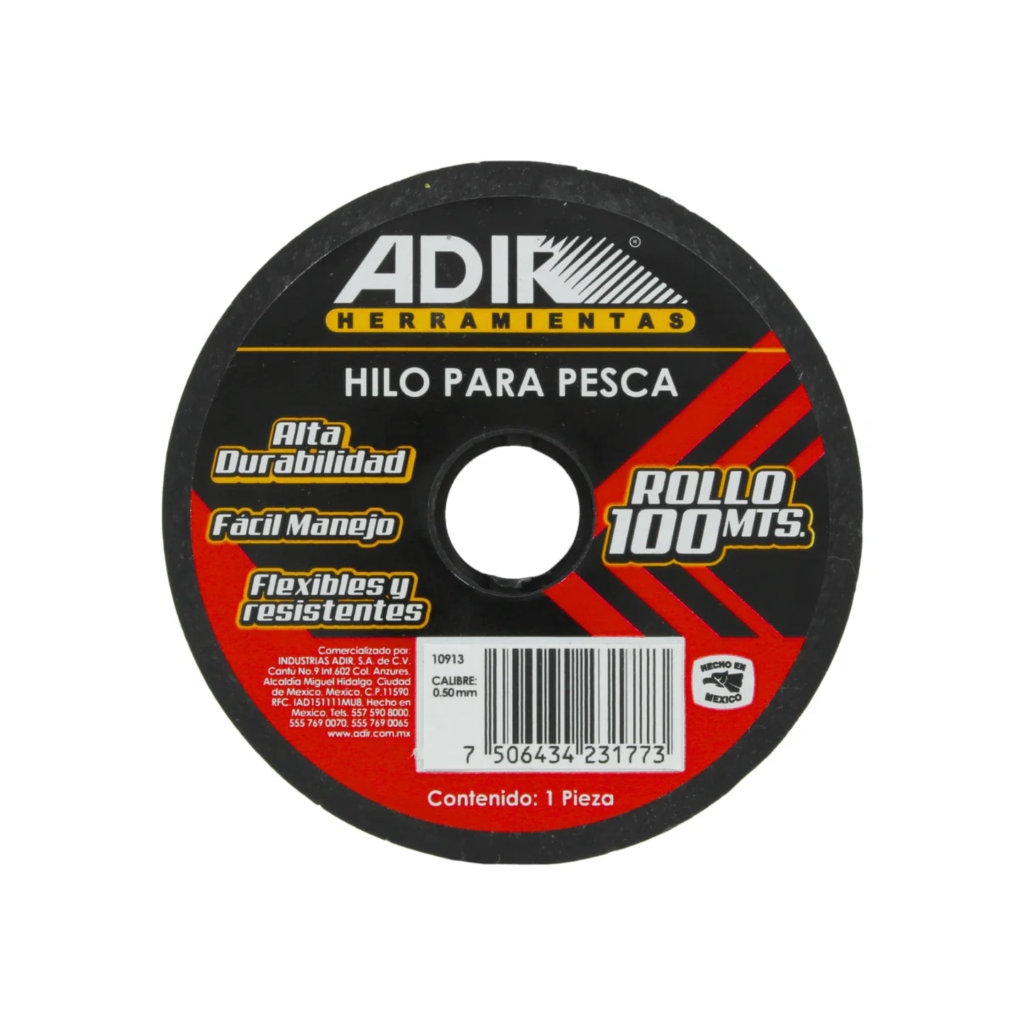 Alta durabilidad., Fácil manejo., Flexible y resistente., Calibre: 050 mm, Longitud total: 100 metros., Versatilidad de uso., Hecho en México.
