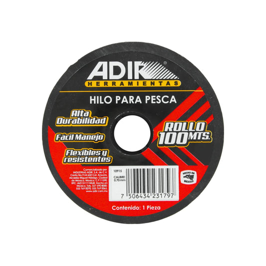 Alta durabilidad., Fácil manejo., Flexible y resistente., Calibre: 070 mm, Longitud total: 100 metros., Versatilidad de uso., Hecho en México.