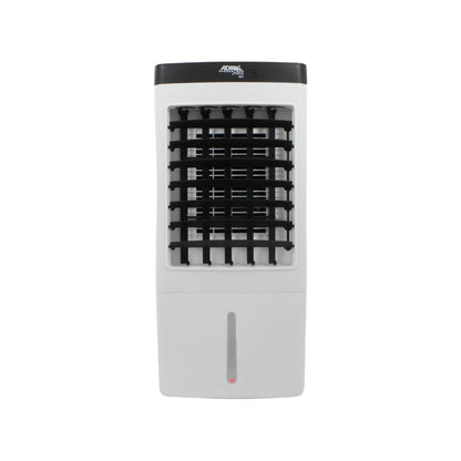 Enfriador de aire evaporativo Adir 4821 blanco 3 en 1 con ventilador, humidificador y depósito de agua visible.