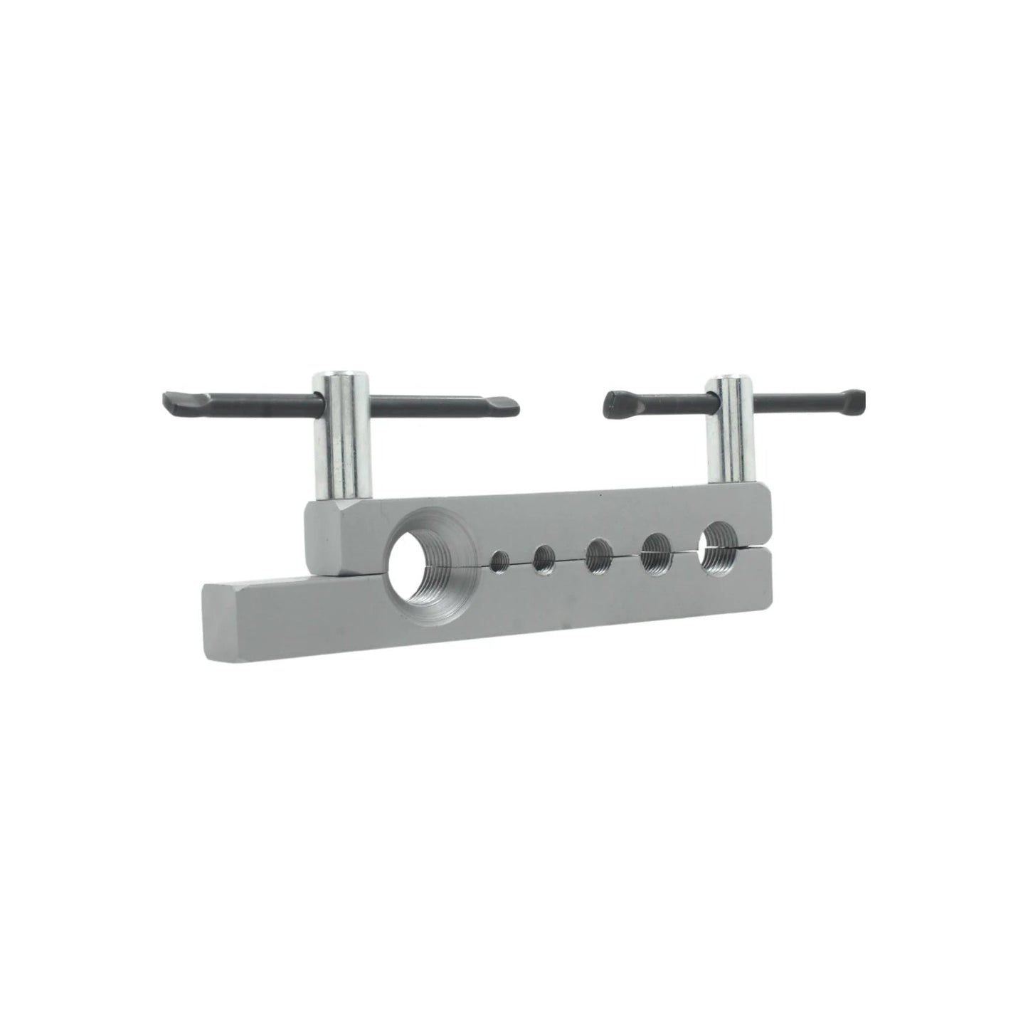 Bloque de abocinado para tubos de cobre y aluminio, herramienta de sujeción para sistemas HVAC y refrigeración.