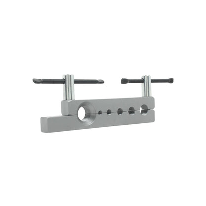 Bloque de abocinado para tubos de cobre y aluminio, herramienta de sujeción para sistemas HVAC y refrigeración.