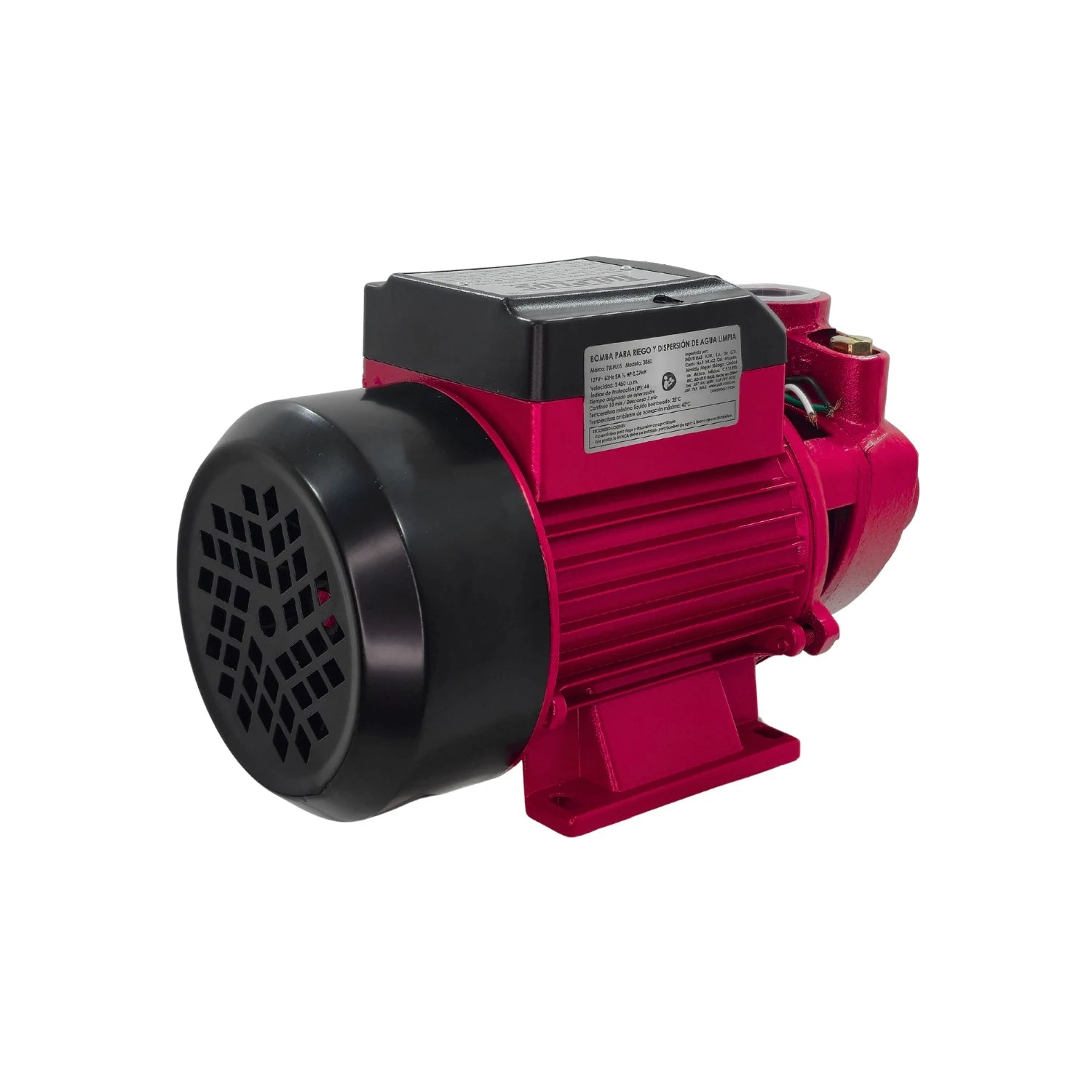 Bomba periférica Tulplus 3850 de 1/2 HP magenta para riego y dispersión de agua limpia