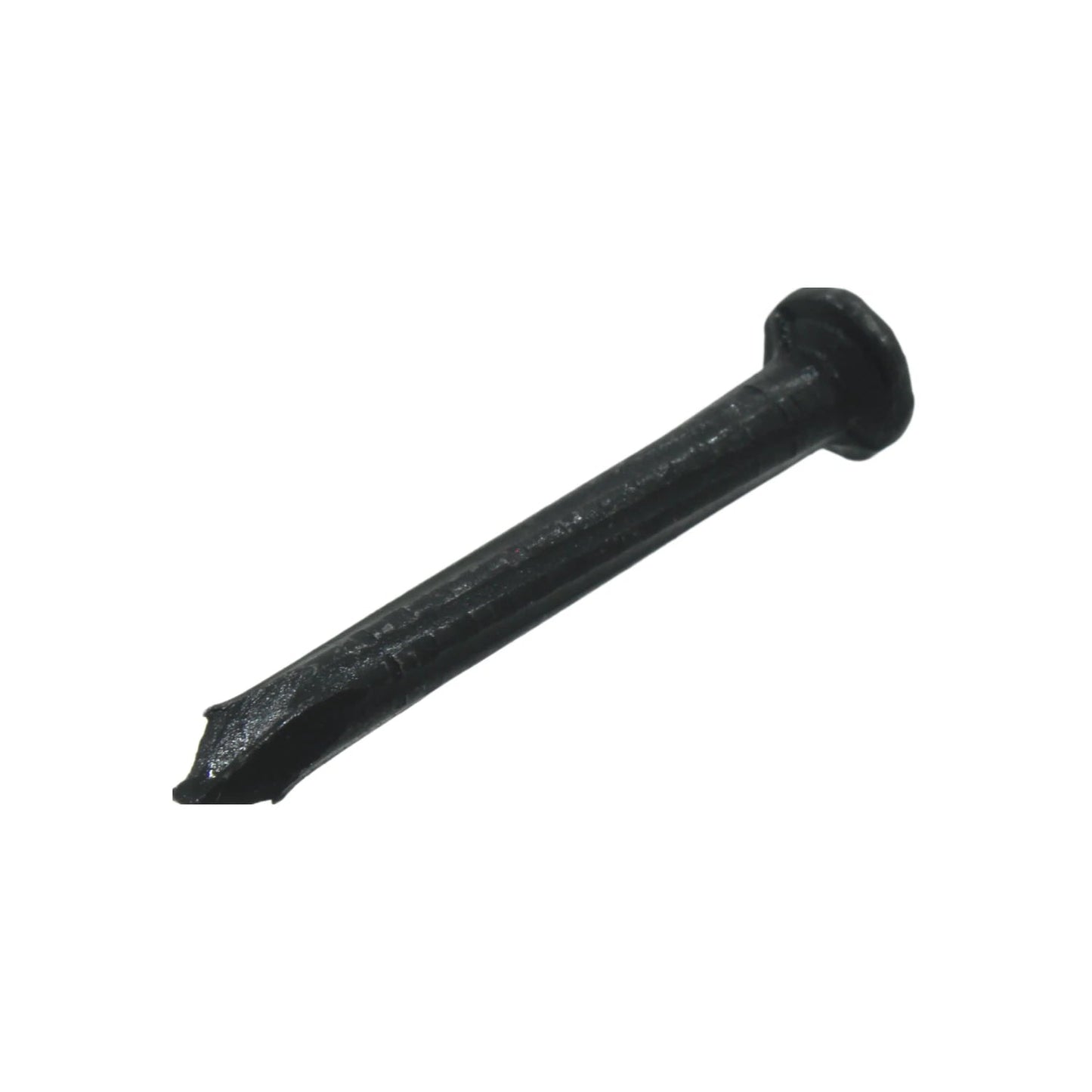 Clavo de acero oscuro para concreto con cabeza plana y punta cincelada