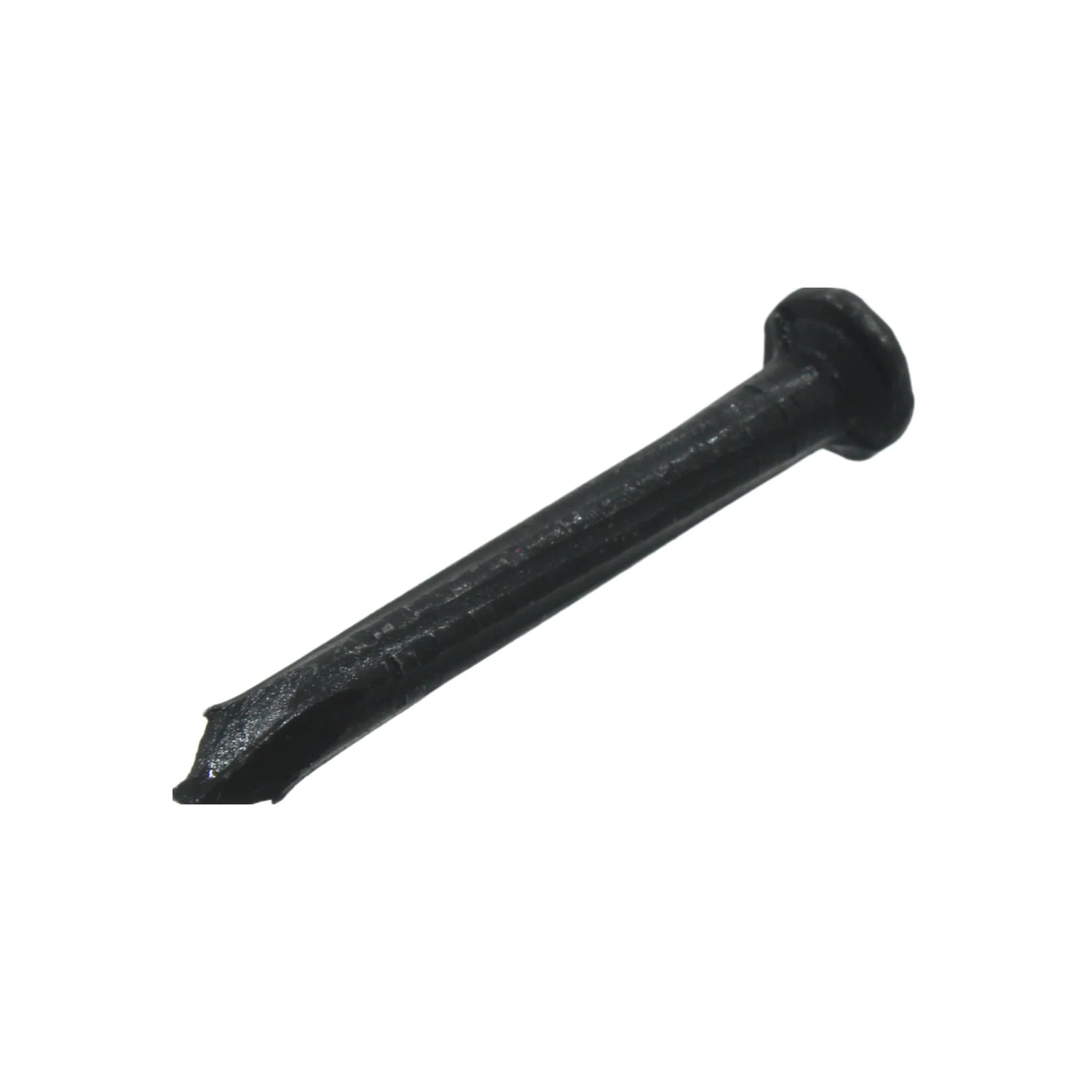 Clavo de acero oscuro para concreto con cabeza plana y punta cincelada