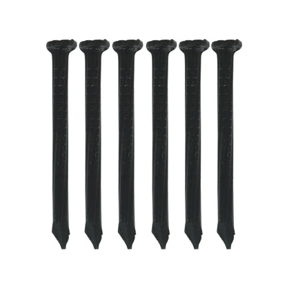 Seis clavos negros para concreto 2 pulgadas calibre 8, punta cincel, alta resistencia