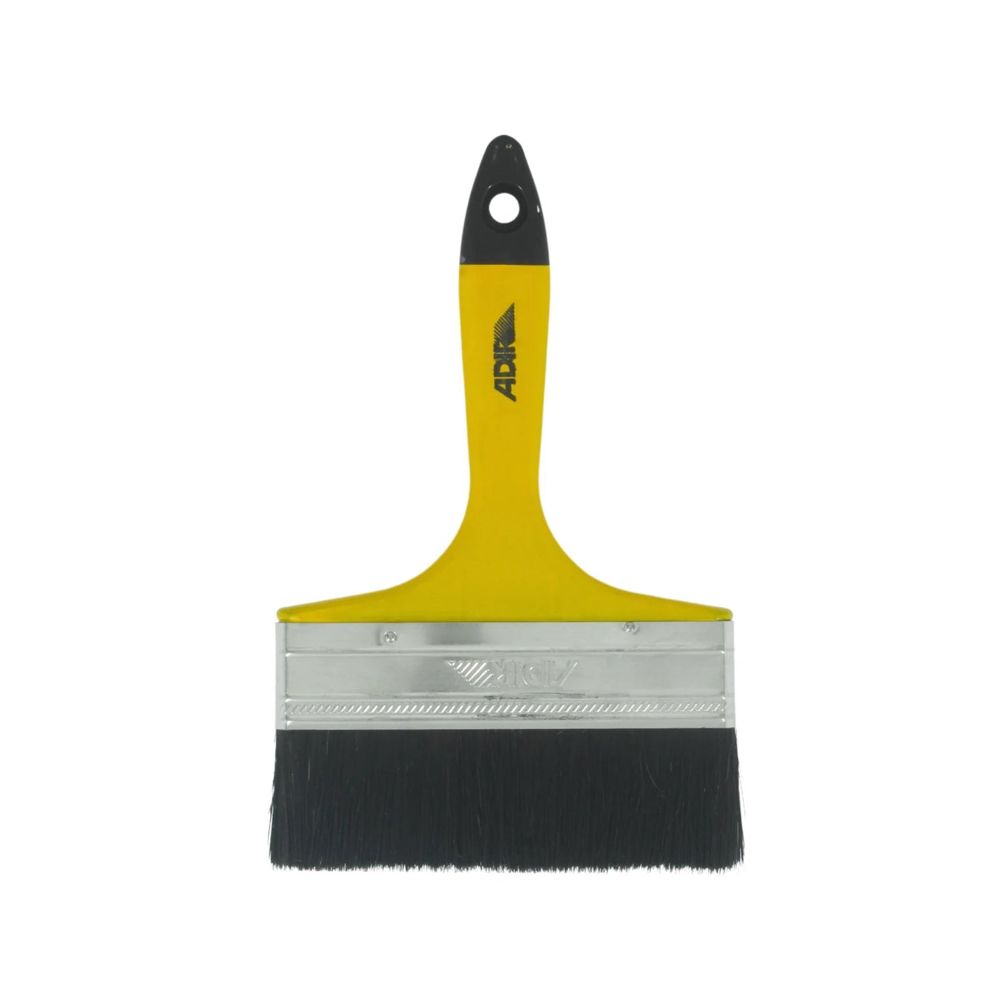 Brocha de pintura Adir de 6 pulgadas con mango amarillo y cerdas sintéticas negras