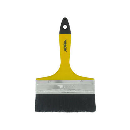 Brocha de pintura Adir de 6 pulgadas con mango amarillo y cerdas sintéticas negras