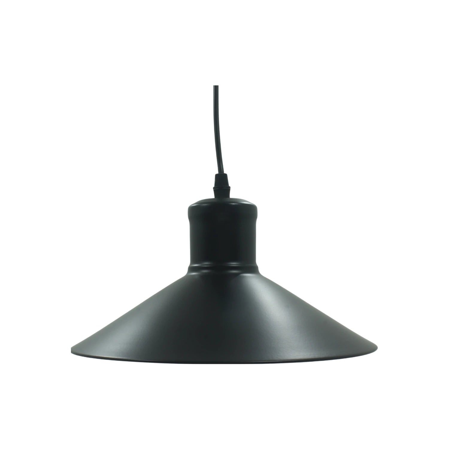 Candil colgante Adir Olympia 5097 negro, lámpara de techo con pantalla metálica cónica