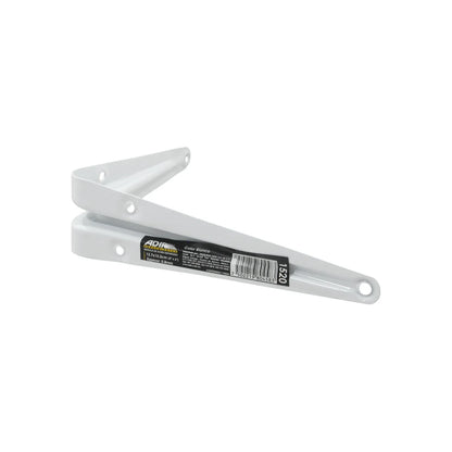 Ménsula Adir blanca de acero reforzado 12.7x15.2cm (5x6") para estantes, modelo 1520