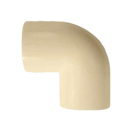 Codo CPVC 1/2 pulgada (13mm) 90 grados para conexión de plomería, color crema