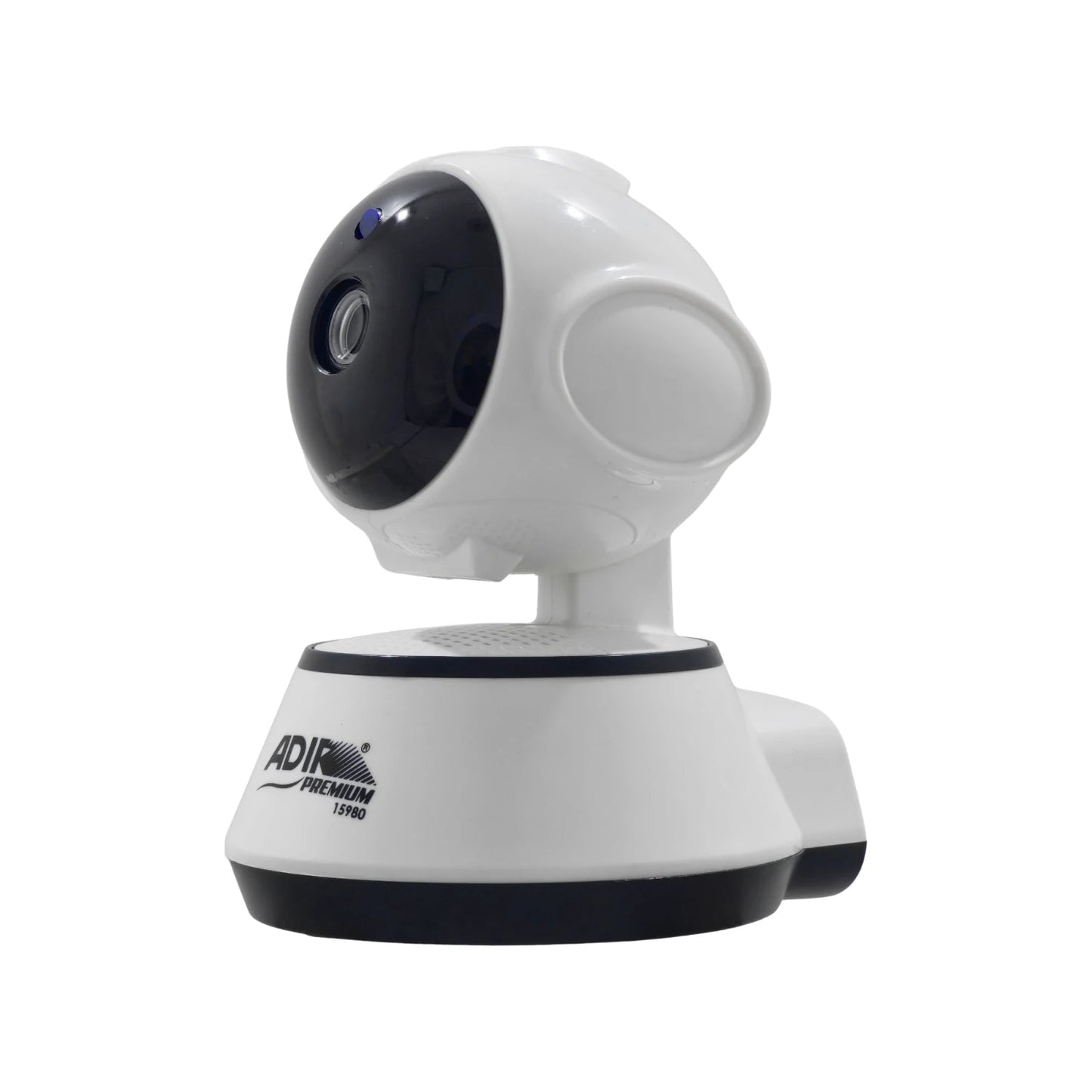 Cámara de seguridad IP Adir Premium 15980, blanca y negra, para vigilancia interior.