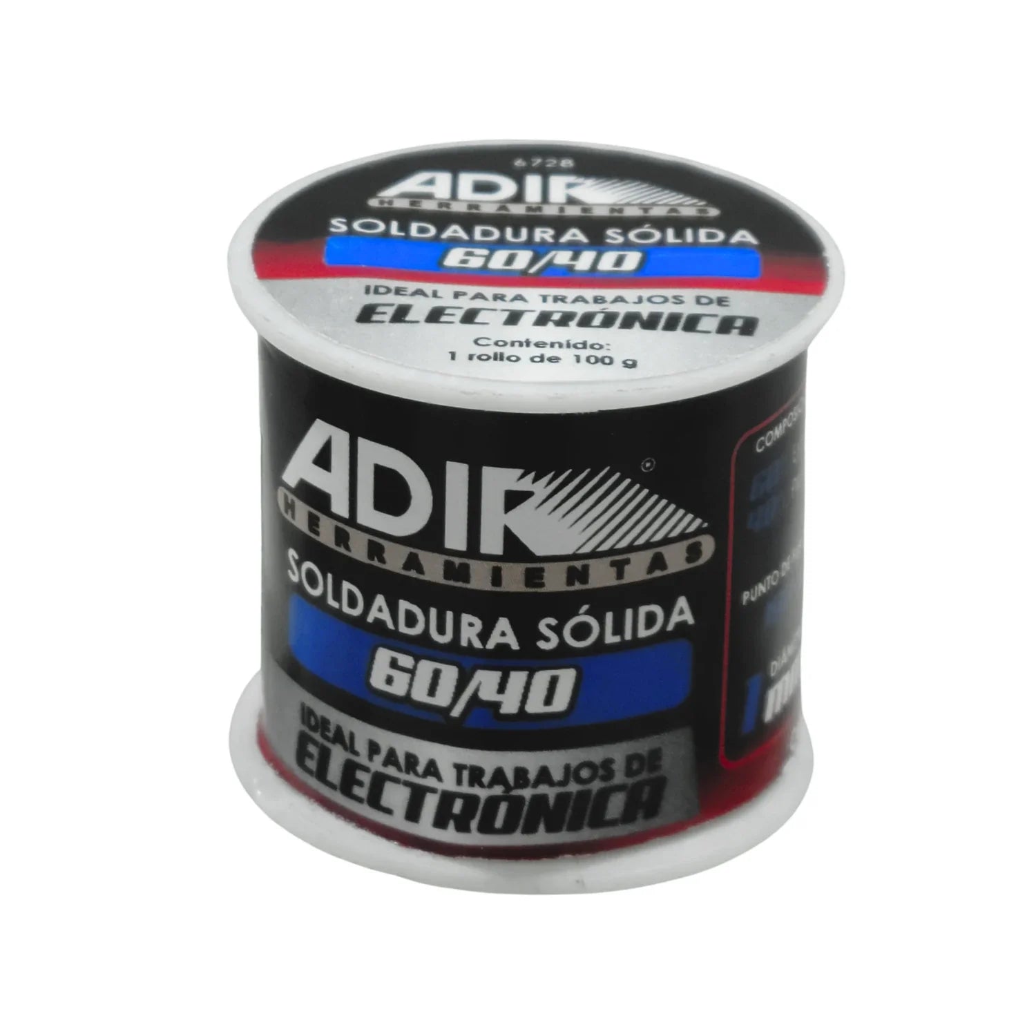 Soldadura 60/40 de 100 g Adir 6728