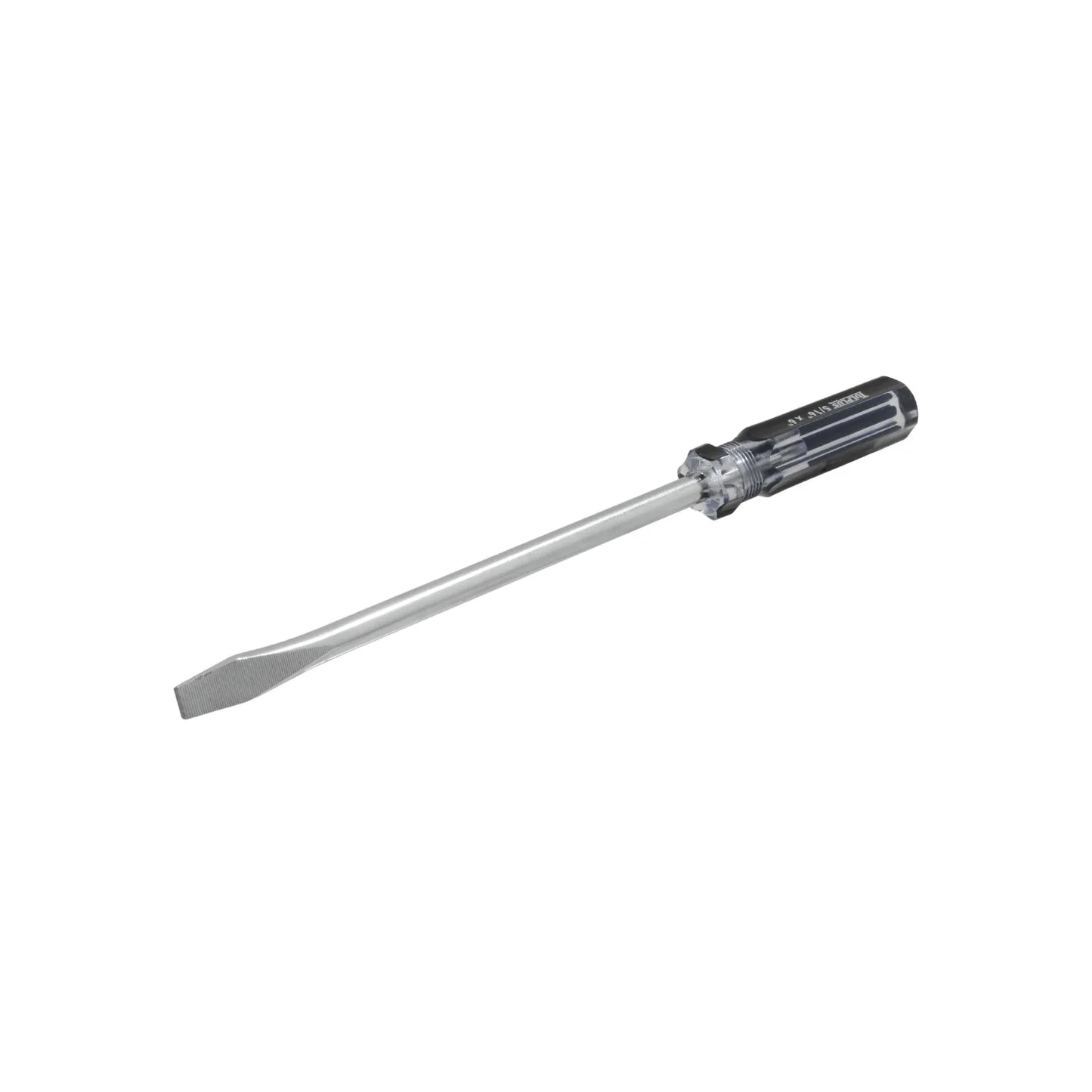 Destornillador plano STANLEY 5/16 x 6 pulgadas, mango transparente, varilla de acero, para tornillos ranurados