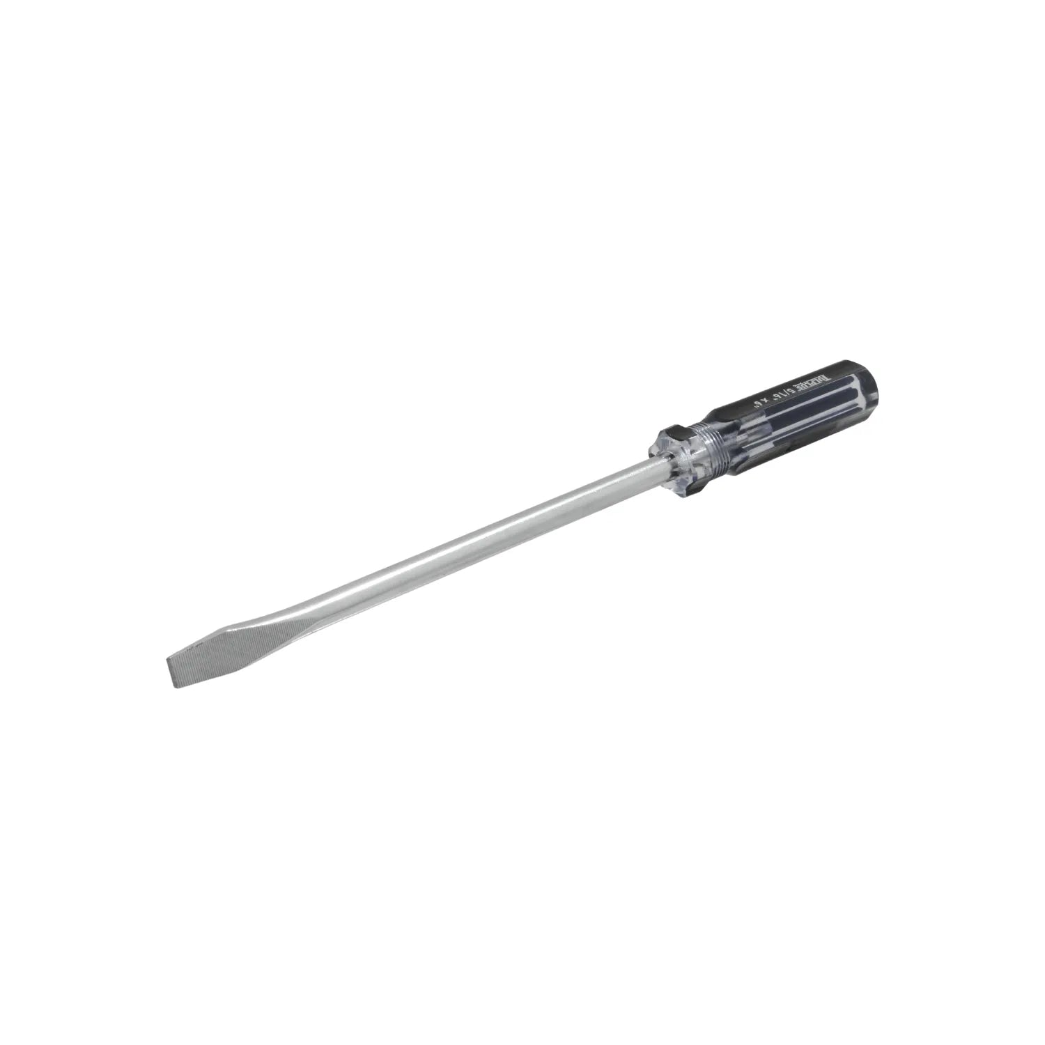 Destornillador plano STANLEY 5/16 x 6 pulgadas, mango transparente, varilla de acero, para tornillos ranurados