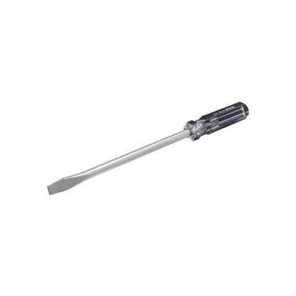 Destornillador plano STANLEY 5/16 x 6 pulgadas, mango transparente, varilla de acero, para tornillos ranurados