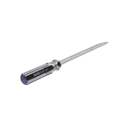Destornillador plano TULPLUS 5/16" x 6" con mango transparente para trabajos de ajuste y reparación.