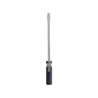 Destornillador plano de pala 5/16 x 6 pulgadas para tornillos ranurados, mango transparente y negro
