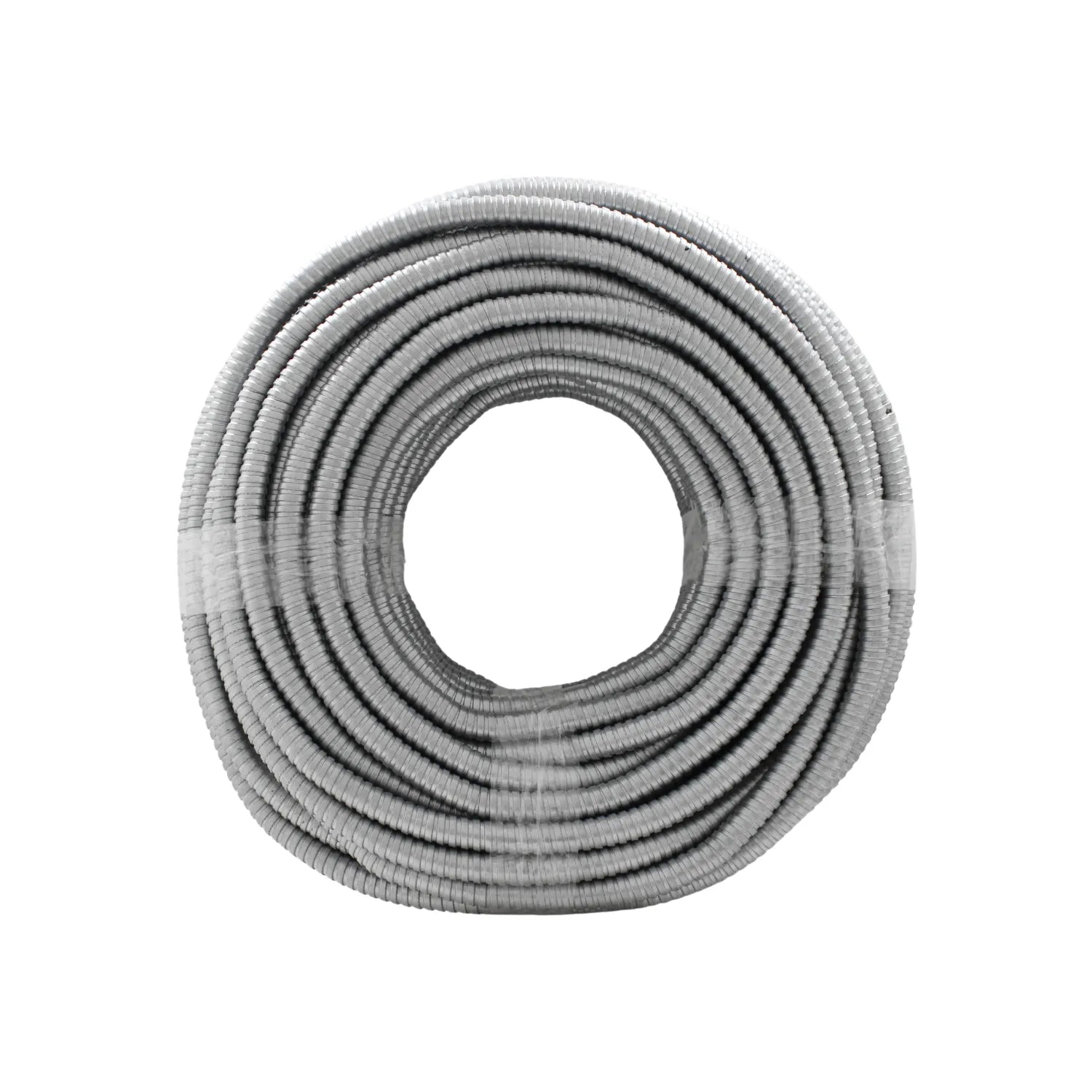 Tubo corrugado metálico flexible gris en rollo, para protección de cables eléctricos
