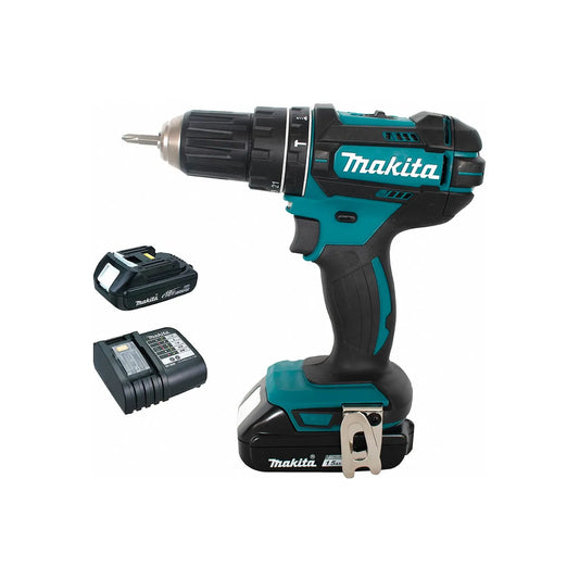 Máxima potencia y eficiencia.,Construcción de engranes totalmente metálicos.,Broquero de cierre rápido de 1/2,Empuñadura ergonómica.,Sistema led de iluminación.,Circuito de protección de batería.,Velocidad: 600 / 1,900 RPM,Voltaje: 18 V incluye baterías, con estuche.,Golpes por minuto: 9000 / 28,500 GPM