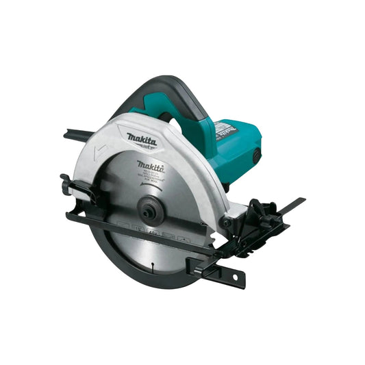 Sierra circular Makita 7 1/4" eléctrica profesional, mango ergonómico turquesa para cortes de madera