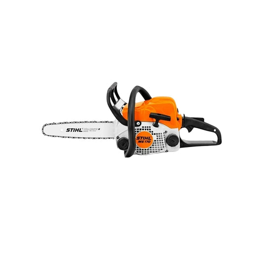 Motosierra a gasolina Stihl MS 170 naranja con cadena para poda y corte de madera