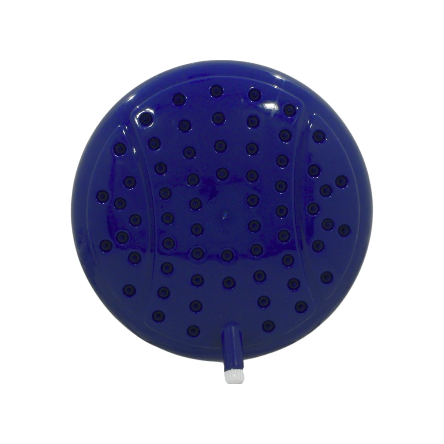 Regadera eléctrica azul para baño, cabezal de ducha redondo con 4 opciones de temperatura.
