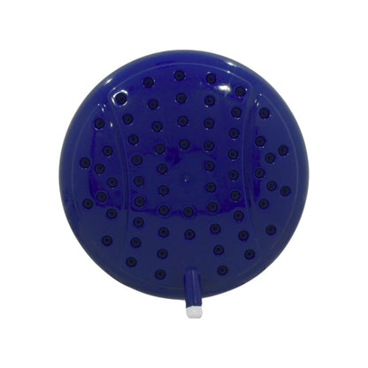 Regadera eléctrica azul para baño, cabezal de ducha redondo con 4 opciones de temperatura.
