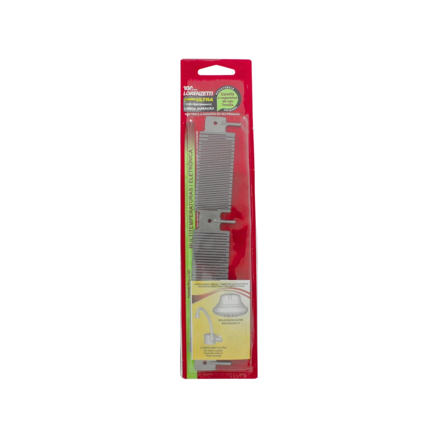 Resistencia Lorenzetti Ultra gris para regadera eléctrica, 4 temperaturas, repuesto original para ducha