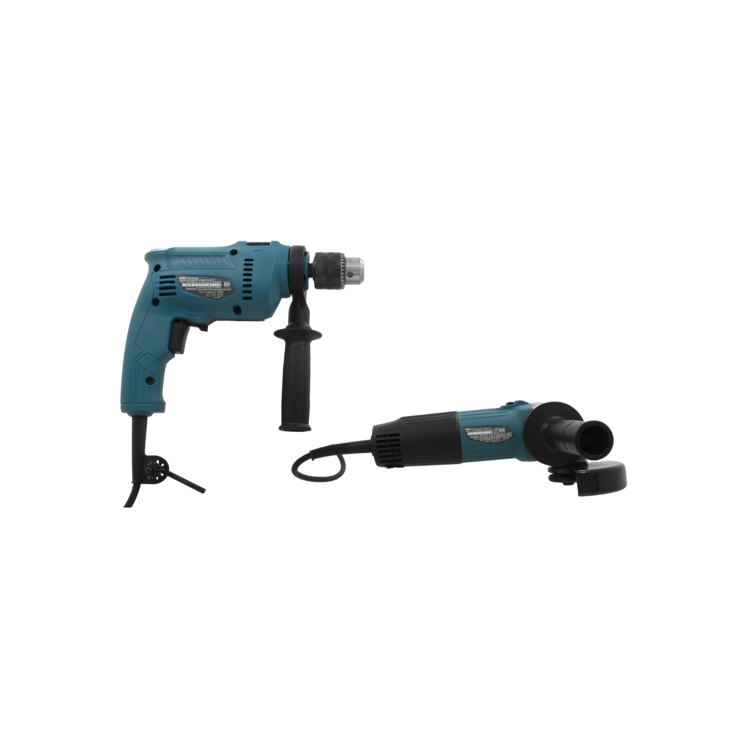 Kit Makita de rotomartillo M0801 y mini esmeriladora M0901 azul/negro para trabajos de construcción