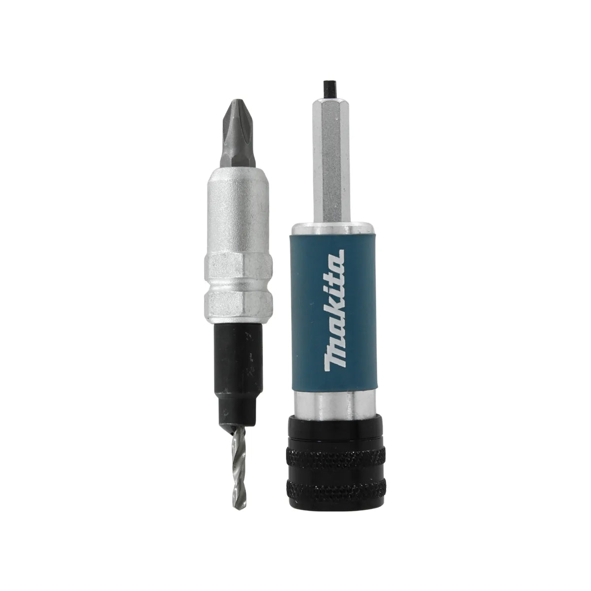 Broca y punta Phillips reversible Makita con adaptador de cambio rápido para taladro color azul y negro