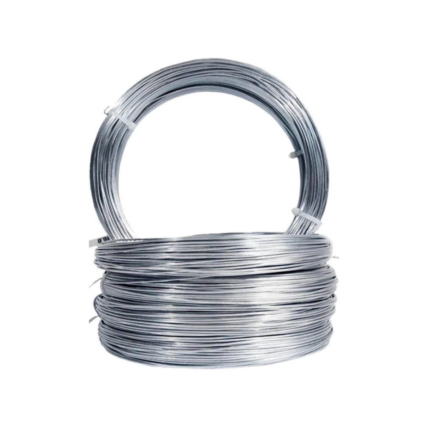 Rollo de alambre galvanizado calibre 14, plateado, resistente a la corrosión, para cercas y construcción.