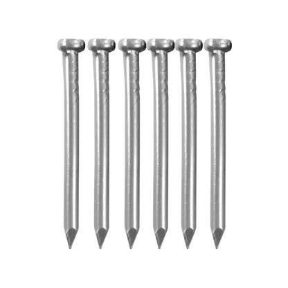 Clavos de acero para madera 1 pulgada, plateados, cabeza plana y punta cónica para construcción